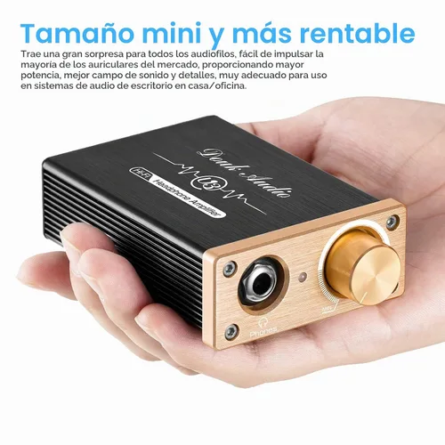 Vista 5 de Douk Audio U3 Amplificadores de Auriculares, Mini Amplificador Hi-Fi para PC de Escritorio de Casa con Conectores de 6.35mm / 3.5mm, Clase A
