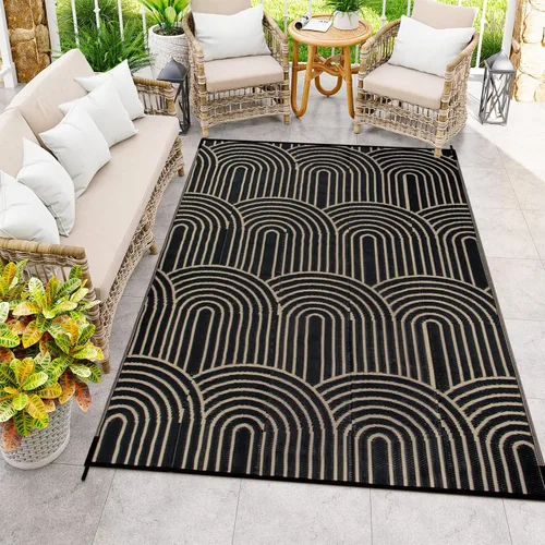 Vista 42 de Anidaroel Alfombra de área para exteriores para patio, 4 x 6 pies, impermeable, reversible, alfombra de paja de plástico para exteriores, alfombra