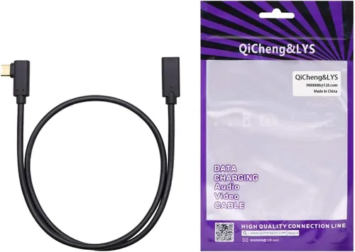 Vista 5 de QiCheng&LYS Cable de extensión USB C tipo C macho a hembra Thunderbolt 3 Cable de extensión USB 3.1 (10 Gbps) de carga/sincronización/video/audio 4K
