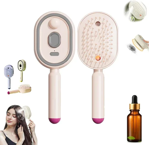 Vista 4 de 2026 New Electric Steam Brush, Electric Steam Brushs for Hair, 2 in 1 Misting Hair Brushes with Water Spray for Both Long and Short Hair, Reduce