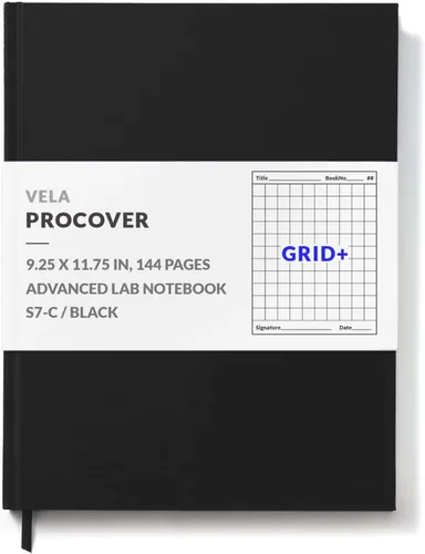 Vista 13 de Vela Sciences Advanced S7-G - Cuaderno de laboratorio expandido ProCover de 9.25 x 11.75 pulgadas (9.3 x 11.8 in), 144 páginas, cuero sintético