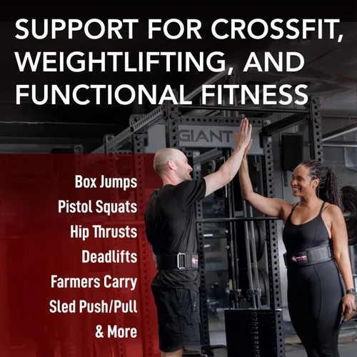 Vista 6 de Dark Iron Fitness Self-Locking Weight Lifting Belt for Powerlifting, Squats, Premium Gym Core & Back Support, Weightlifting Training Equipment