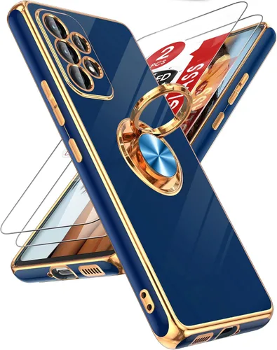 Vista 120 de LeYi Funda para iPhone XR: con Protector de Pantalla de Vidrio Templado [Paquete de 2] Soporte de Anillo Giratorio de 360°, Soporte Magnético