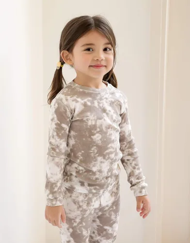 Vista 2 de VAENAIT BABY 12M-12 Toddler Kids Boys Girls 100 Cotton Marbling Sung Fit Sleepwear Pajamas 2pcs Pjs Set