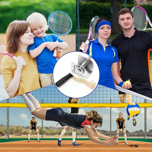 Vista 7 de Tensor de manivela, dispositivo tensor de manivela para voleibol al aire libre, bádminton y red de poste de tenis
