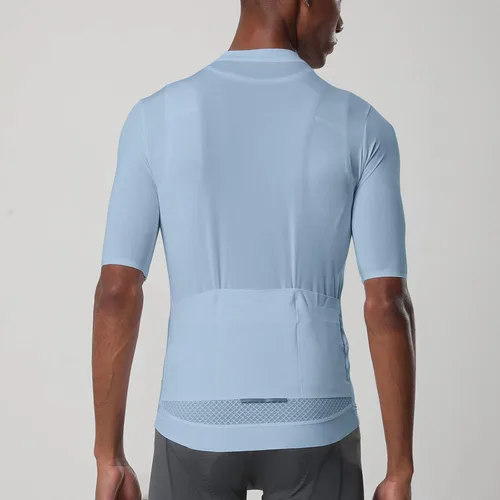 Vista 3 de YKYWBIKE Maillot de ciclismo Aero Race Fit, Maillot de bicicleta de carretera manga corta absorbe la humedad, transpirable, bolsillo con cremallera