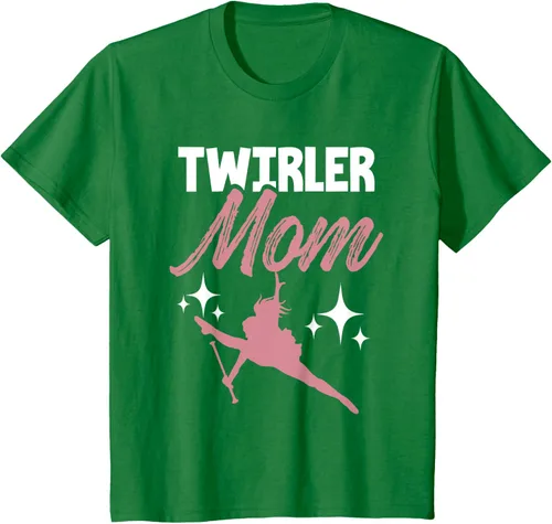 Vista 49 de Twirler Mom Baton Twirl Mother Majorette Twirling Camiseta, Negro, S