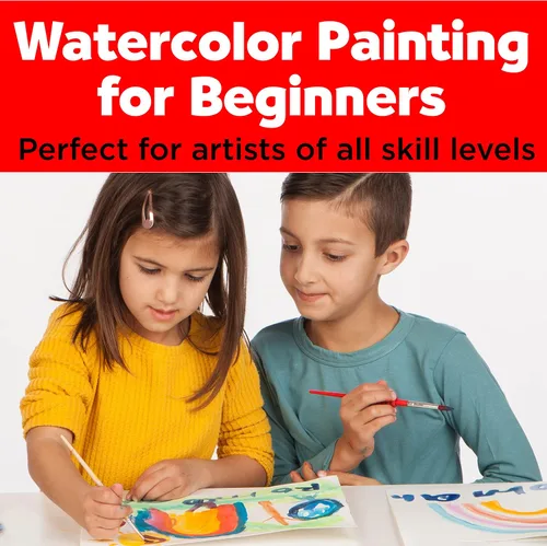 Vista 2 de Faber-Castell Young Artist Learn to Watercolor - Juego de pintura de acuarela para niños a partir de 5 años, apto para niños y lavable