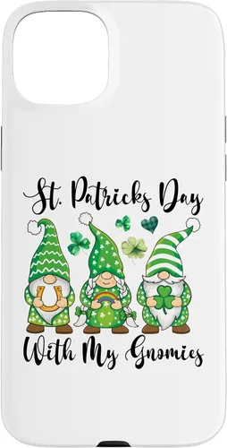 Vista 12 de iPhone 16 St Patricks Day Tee Shamrock Shirt Three Gnomies St Patricks Case