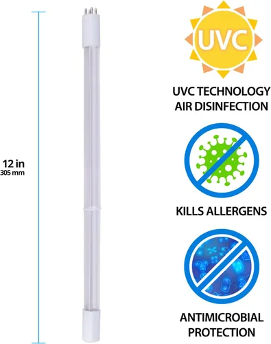 Vista 6 de Sistema Desinfectante de Aire UV-C Bio Shield Lámpara de Repuesto Compacta OEM, Limpia el Aire de Bacterias, Gérmenes, Moho y Alérgenos, Lámpara