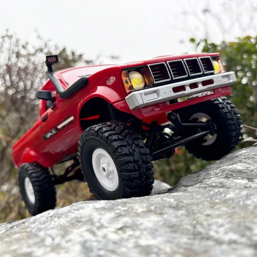 Vista 6 de HLSFWDRIVE RC Rock Crawler 4x4 WPL C24 RC Truck 1/16 Escala Off Road RTR Crawler de control remoto todo terreno con dirección proporcional