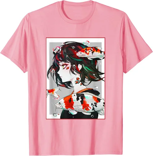 Vista 83 de Camiseta de anime anime japonés estético Otaku Negro