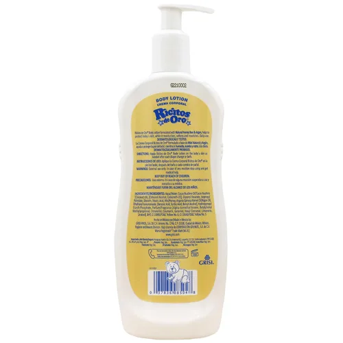 Vista 3 de Ricitos de Oro Loción corporal para bebé, Enriquecida con miel y argán, 12.8 Oz, Paquete de 2 Botellas.