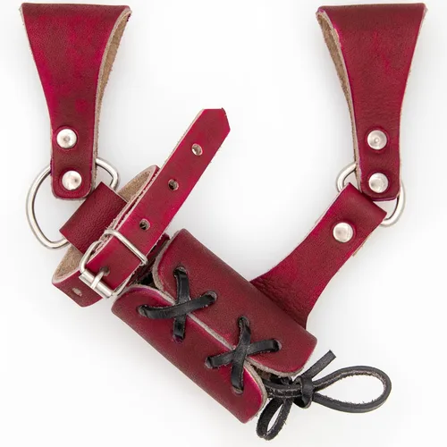 Vista 67 de Armory Replicas™ - Rana espada de cuero hecha a mano – Disfraz medieval LARP hebilla ajustable y cinturón de arma con cable soporte