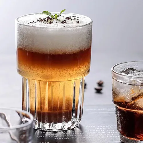 Vista 4 de Vasos para beber de 10 onzas, vasos de agua transparentes Margarita, juego