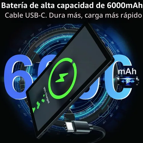 Vista 6 de Tableta Android 13 de 10 pulgadas, tableta 2 en 1 con 4+64/512 GB de almacenamiento Octa-Core, compatible con tarjeta SIM dual 4G con teclado