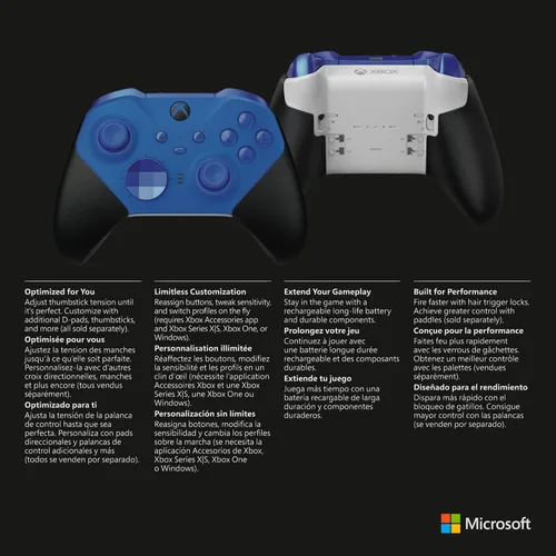 Vista 9 de Xbox Elite Wireless Controller Series 2 Core (Blue)