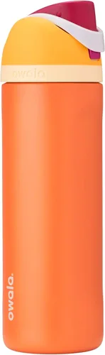 Vista 85 de Owala FreeSip - Acero inoxidable - 32 oz - Morado/Azul (pistas de esquí de los años 80)