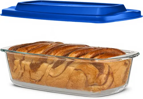 Vista 10 de Razab LARGE 7.6 Cups/1800 ML/1.9 Qt Glass Loaf Pan with Lids - Meatloaf Pan BPA free Airtight Lids Grip Handle Easy Carry, Microwave and Oven Safe