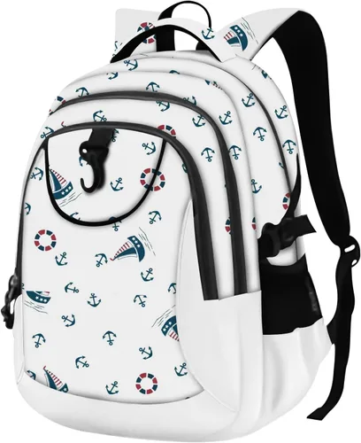 Vista 36 de Mochila escolar estilo Rickyh, mochila de viaje para hombres y mujeres, mochila ligera con compartimento para portátil, Tamaño único