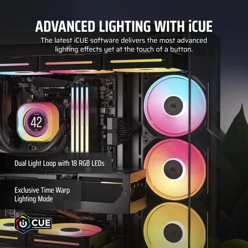 Vista 4 de CORSAIR iCUE Link LX120-R RGB Ventilador PWM invertido de 4.72 pulgadas (120 mm) – Ventilador individual – Bajo ruido, rodamiento de cúpula