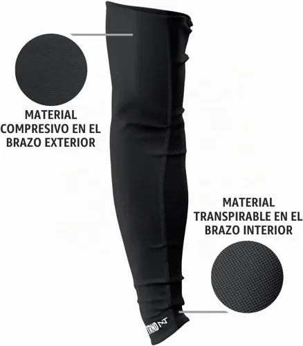 Vista 3 de 1 Pair Nxtrnd Compression Arm Sleeves for Men, Breathable Football, Basketball, Baseball Accessory, Adult & Kids Negro