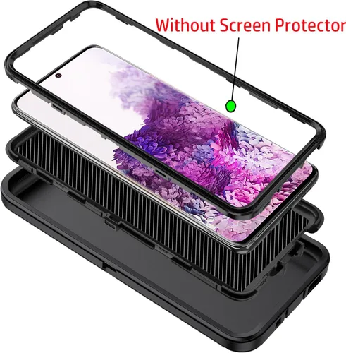 Vista 4 de Funda para Galaxy S20 0.18 oz, a prueba de golpes, a prueba de caídas, a prueba de polvo, 3 capas, protección de cuerpo completo, resistente
