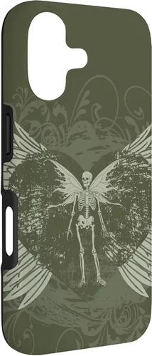 Vista 3 de Y2K Grunge Aesthetic Alt Goth Fairy Skeleton Wings Case for iPhone 17