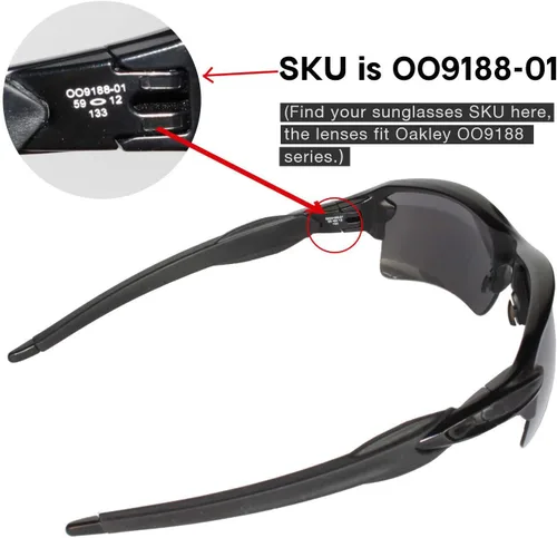 Vista 4 de Walleva Lentes de repuesto para lentes de sol Oakley Flak 2.0 XL, múltiples opciones disponibles