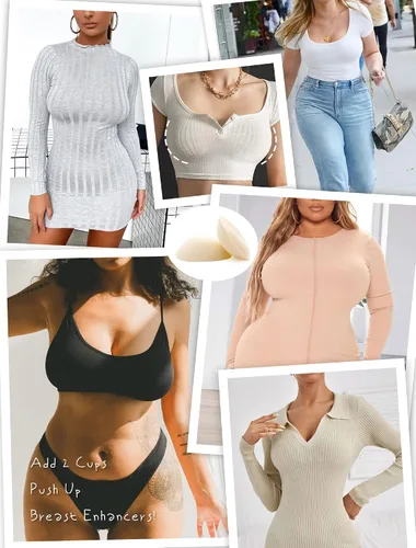 Vista 3 de FOOT OF THE TREE Super Thick Bra Pads Inserts 3 Pairs Removable Breast Enhancers Push Up Bra Cups Paddings