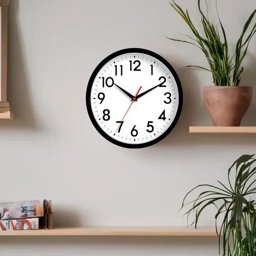 Vista 8 de DAXSMY Reloj de pared analógico pequeño de 8 pulgadas, silencioso, sin tictac, funciona con pilas, moderno, simple, decorativo, para cocina