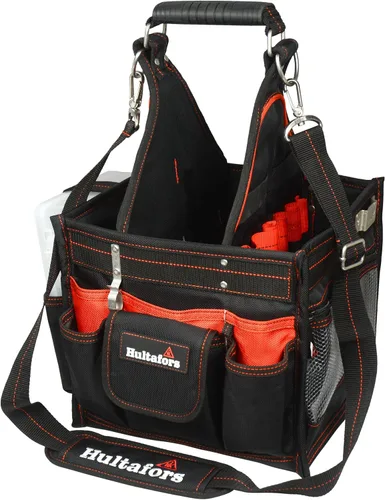 Vista 6 de Hultafors Work Gear HT5582 - Portaherramientas eléctrica/de mantenimiento, 23 bolsillos, bolsa de herramientas de poliéster balístico resistente