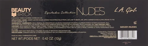 Vista 4 de L.A. Girl Beauty Brick - Sombra de ojos, color nudes, 0.42 onzas (paquete de 5)
