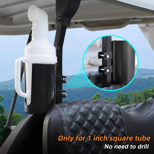 Vista 4 de Roykaw Botella de arena para carrito de golf, olla de arena con soporte, botella de arena universal de llenado Divot compatible con modelos EZGO