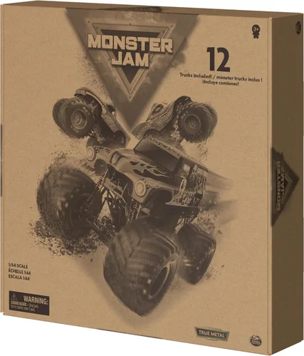 Vista 7 de Monster Jam, pack oficial de 12 camiones monstruo fundidos a presión a escala 1:64 para niños y niñas, juguetes para niños de 4-6 años en adelante