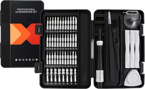 Vista 10 de Juego de destornilladores de precisión de 142 piezas para electrónicos – Kit de herramientas de reparación multi-bit para iPhone, MacBook, laptop