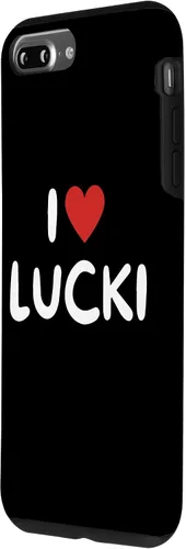 Vista 19 de Funda con corazón rojo para iPhone 16 I Love Lucki