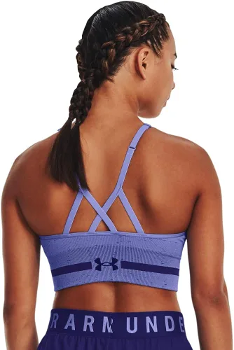 Vista 2 de Under Armour - Brasier largo y sin costuras de bajo impacto para mujer