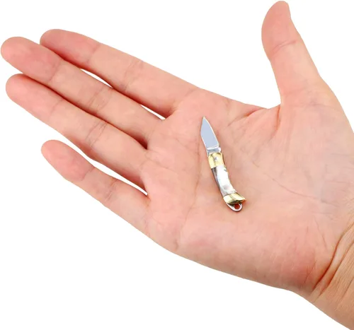 Vista 10 de Cuchillo de bolsillo en miniatura Miniature Gadgets, Eastern Delights EDC herramienta de corte con cuchilla multifunción ultra más pequeña