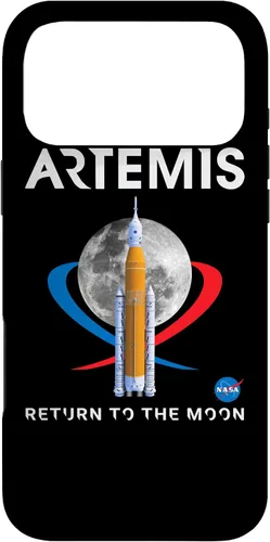 Vista 21 de Funda con logotipo para iPhone 15 Pro NASA Artemis Mission SLS Moon Insignia