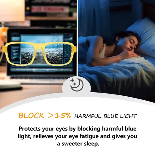 Vista 2 de Eyekepper Blue Light Glasses Men Women, Large 6 Pack Eyeglasses