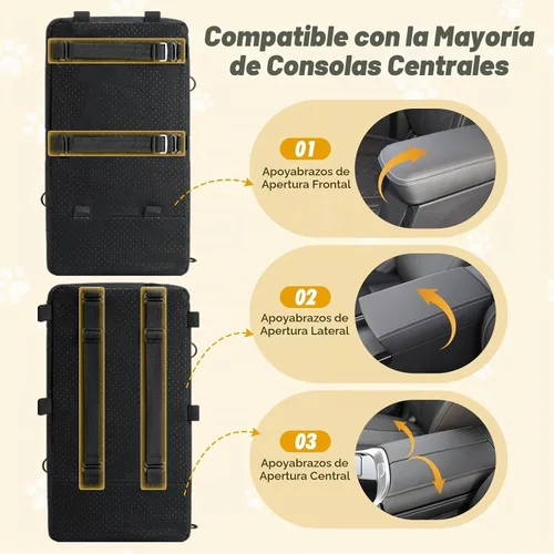 Vista 4 de VavoPaw Asiento de coche para perros pequeños y gatos de menos de 12 libras Negro