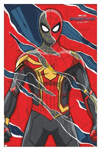 Vista 14 de Trends International Marvel Spider-Man: No Way Home - Póster de pared triturado, 22.4 pulgadas de largo x 14.7 pulgadas, versión enmarcada en madera