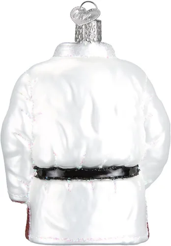Vista 3 de Old World Christmas - Adorno de vidrio soplado de bata de artes marciales para árbol de Navidad, decoración festiva artesanal, colección deportiva