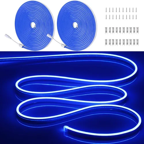 Vista 19 de Tiras de Luces LED de Neón Blancas de 12V - 16.4 Pies Flexibles Impermeables Cortables, Luces de Cuerda de Neón de Silicona Flexible para Cocina