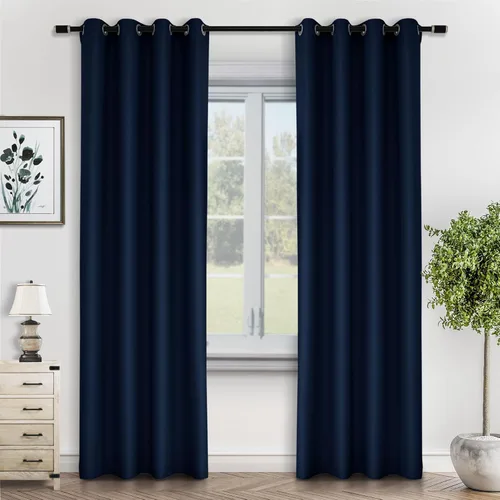 Vista 9 de Macochico Grommet Curtains 63 Inches Length Thermal Insulated Window Treatment Panels Grommet Curtains for Sliding Glass Door, Bedroom, or Patio