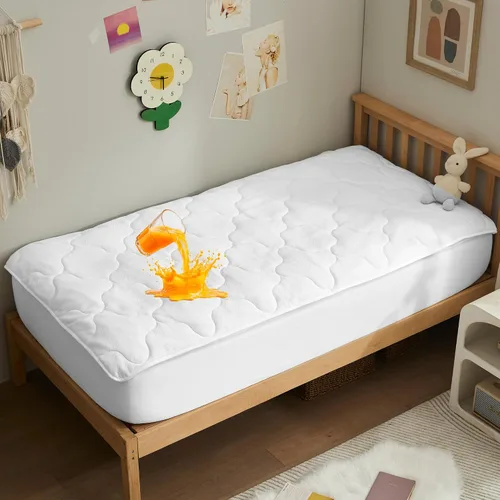 Vista 12 de Unikome - Protector de colchón ultra suave e impermeable para personas que duermen con calor Azul claro