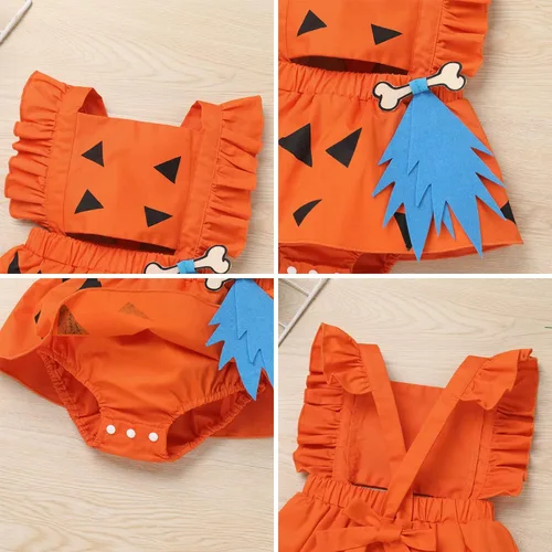 Vista 4 de IMEKIS Disfraz de hombre de las cavernas para bebé recién nacido, traje de primer cumpleaños, Halloween, cosplay, sesión de fotos para niños y niñas