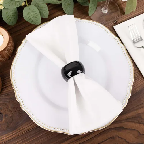 Vista 11 de Efavormart - Servilleteros acrílicos plateados metálicos brillantes (4 unidades)