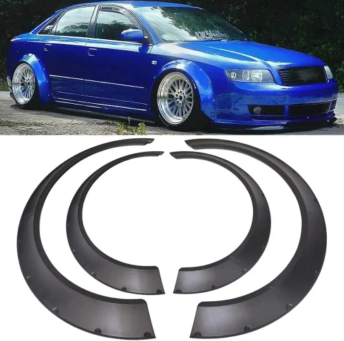 Vista 7 de Kyostar New School 4Pcs 31.496 in Universal Car Fender Flares Wheel Arches (negro)